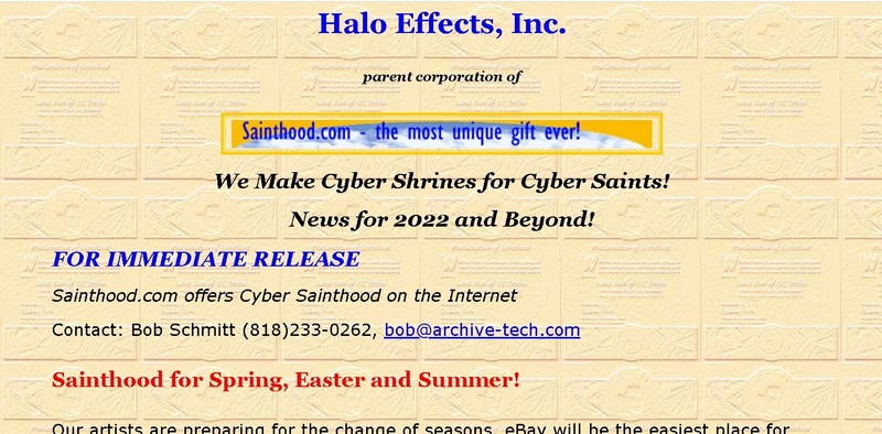 Sainthood.com + 3 Related URLs - Sell Saint Certificates and Shrines! gallery