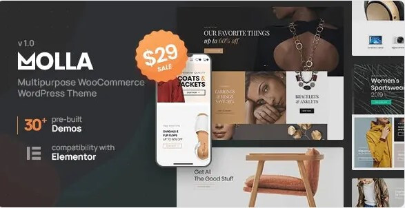 Molla WordPress Premium Woocommerce Theme ⭐Latest Version GPL⭐ Lifetime Updates gallery
