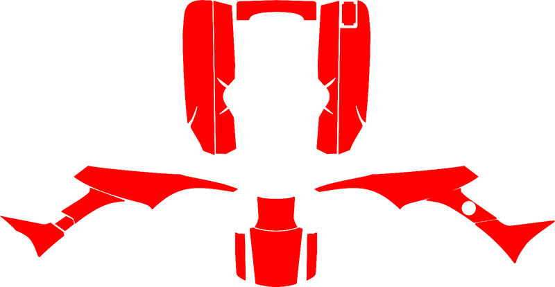 Honda Trx 300 Sport plantilla vector a escala real 1:1