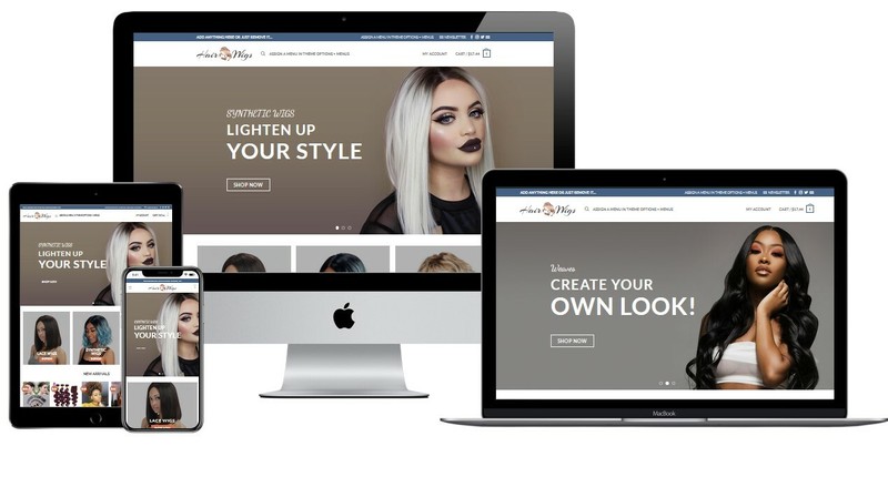 Hair Products Store Drop Shipping eCommerce Website + Free Hosting