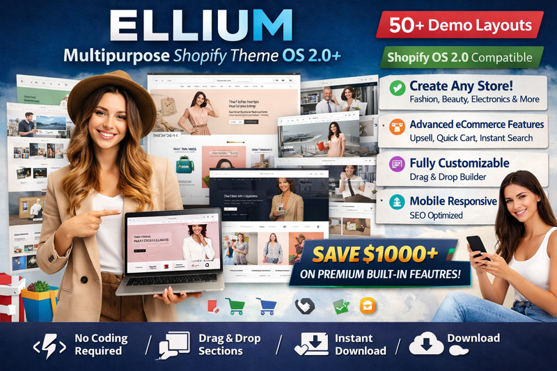 Ellium – Multipurpose Shopify Theme OS 3.0 | Responsive eCommerce Template