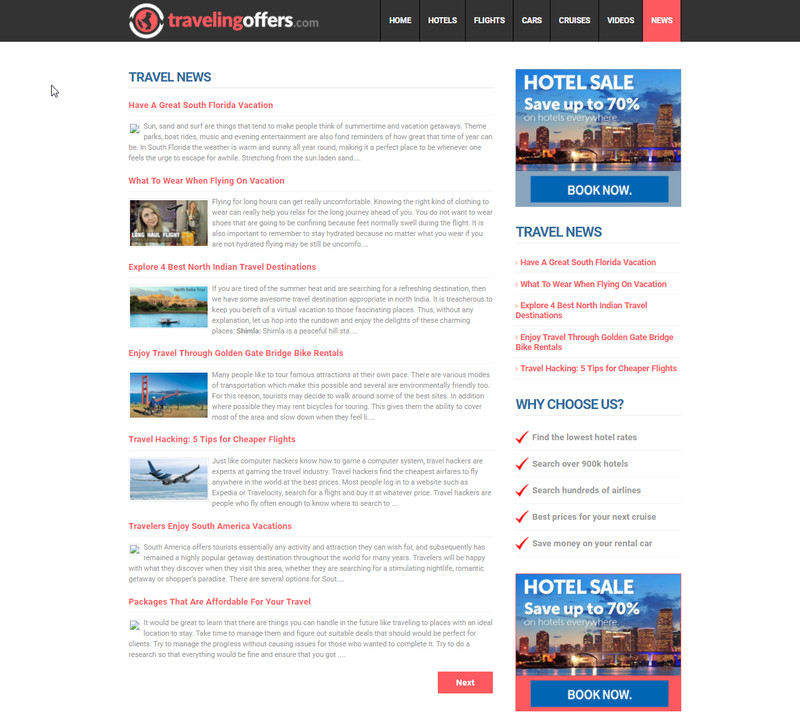 Automatic TRAVEL Booking Site - Hotel Flight Cruise Rental Car Make $1-4 p/Lead gallery
