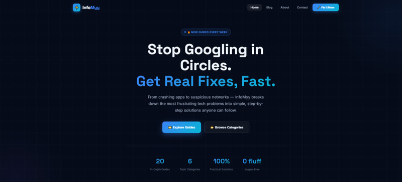 Tech Fix Website + Domain infmyy.com - Ready Guides & Troubleshooting Sit gallery