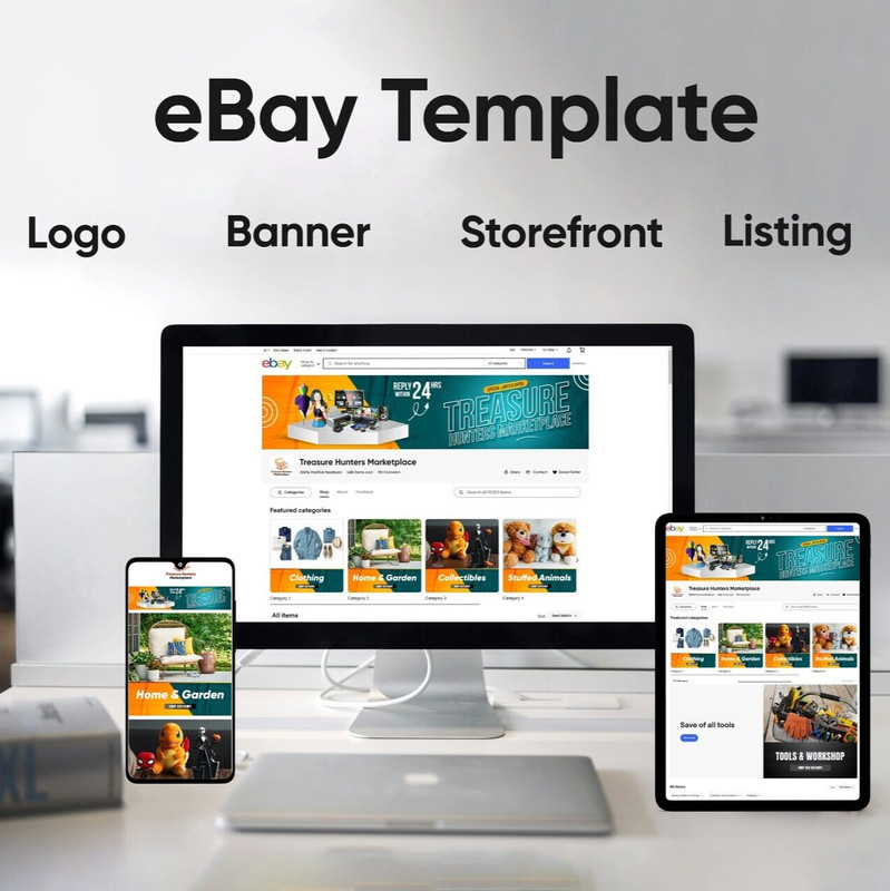 Custom 2024 eBay Storefront HTML listing template design gallery