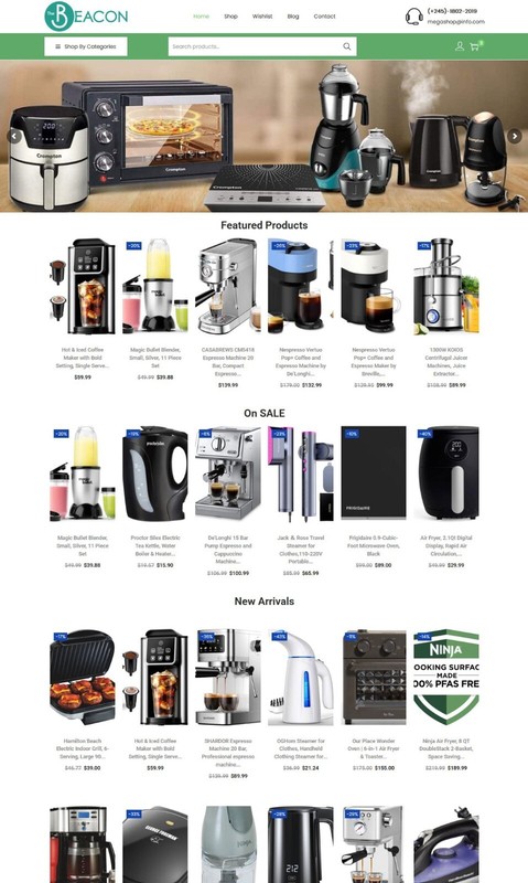 Kitchen Appliances Store – Affiliate / Drop Shipping Website + eCommerce