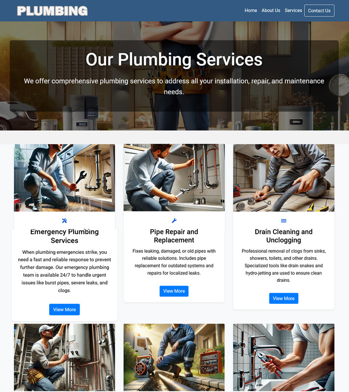 Plumbing Services Business Website | Ready-to-Use Professional Platform gallery