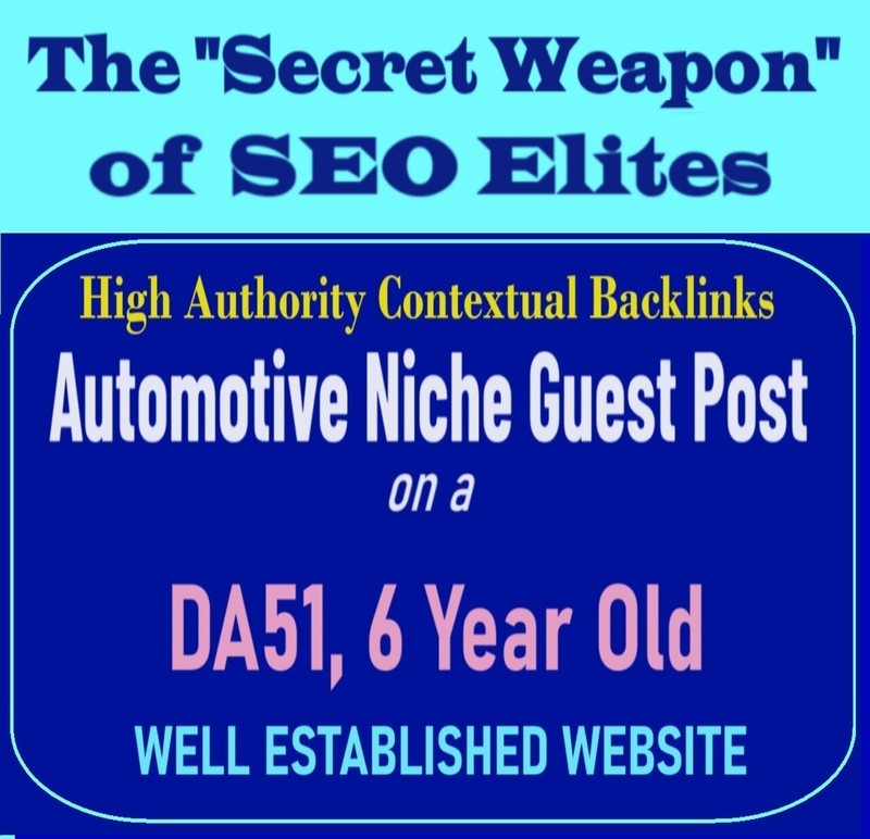 Premium SEO Guest Post on my DA40 Plus Automotive Blog with Dofollow backlink