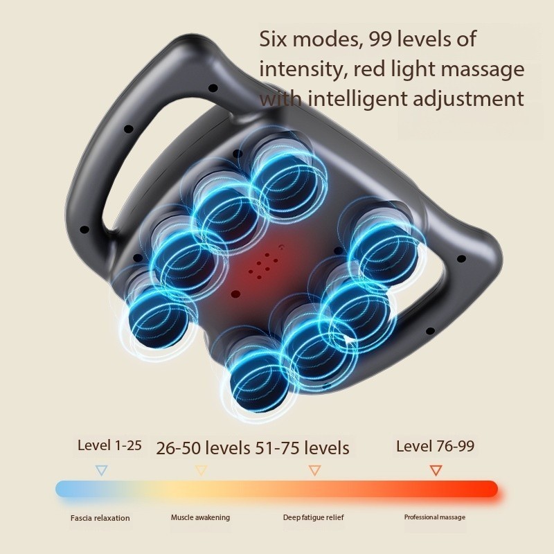 16-Head Fascia Gun Multi-Head Massager Multi-Function Relaxation Gun Fascia Gun gallery