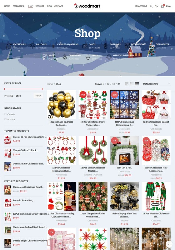 Christmas & Holiday Gift Shop Website, Affiliate / Drop Shipping/ eCommerce gallery
