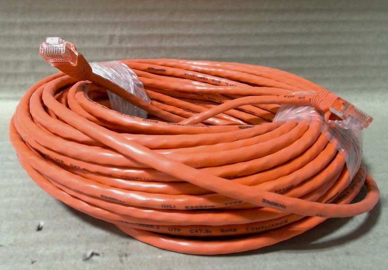 NEW MONOPRICE 4925 CAT5E-75-RED BARE COPPER ETHERNET NETWORK CABLE 350MHz 75FT gallery