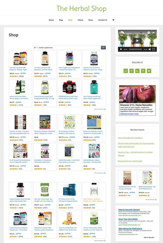 [NEW DESIGN] * HERBAL STORE * ecommerce website business for sale AUTO CONTENT gallery