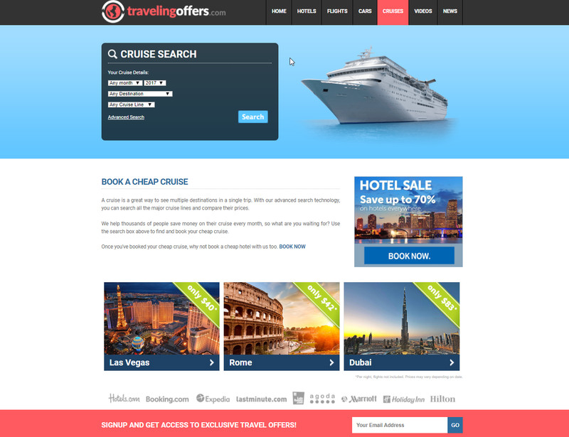 Automatic TRAVEL Booking Site - Hotel Flight Cruise Rental Car Make $1-4 p/Lead gallery