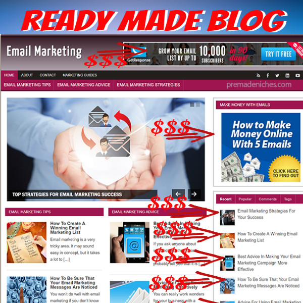 SEO Marketing Ready Made Blog Turnkey Niche Website/Blog EZ to Run & Customize gallery