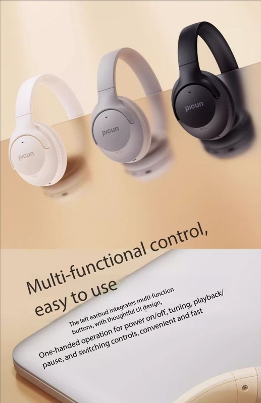 Pincun ANC-05L Active Noise Cancelling Over-Ear Wireless Bluetooth Headphones gallery