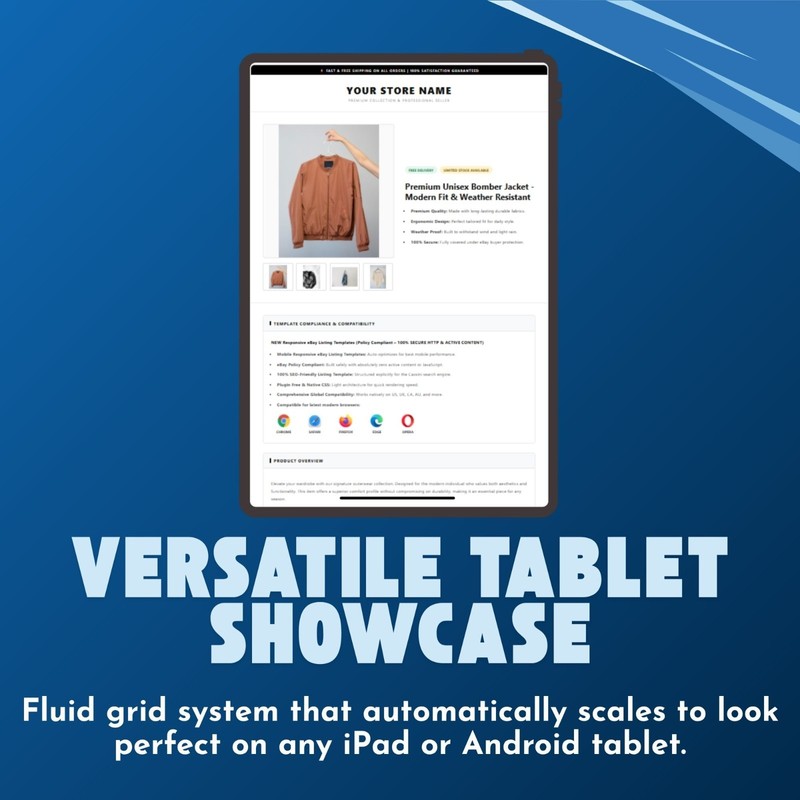 eBay Listing Template Professional Responsive Mobile Design HTML 2026 gallery