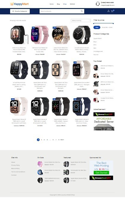 Smart Watch Store, Drop Shipping / Affiliate / eCommerce Website gallery