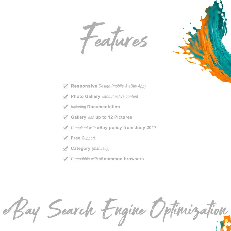Transparent eBay Auction Listing Template Design Responsive 2021 gallery