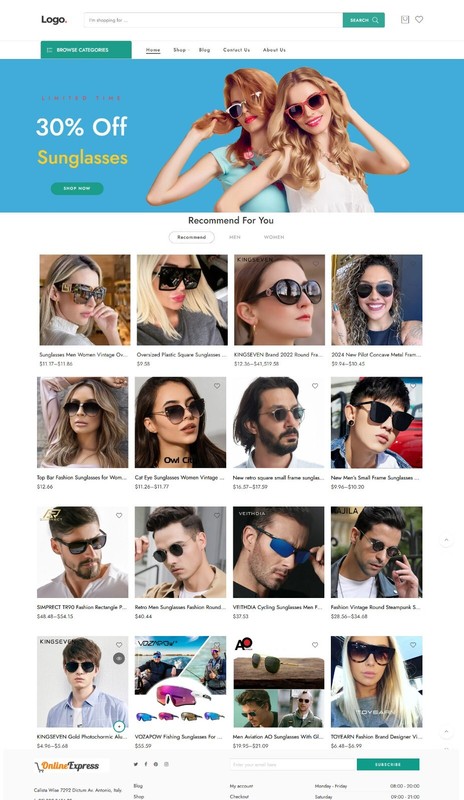 Dropshipping EcommerceAffiliate Business Website, Free Hosting + Sun Glasses gallery