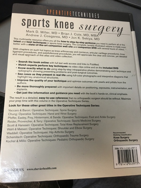SPORTS KNEE SURGERY COMPANION WEBSITE WITH VIDEO NEW gallery