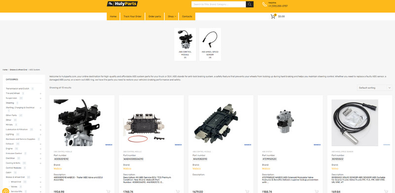 HulyParts.com -Semi-Truck Parts ECommerce Website + Inventory (optional) $99K RV gallery