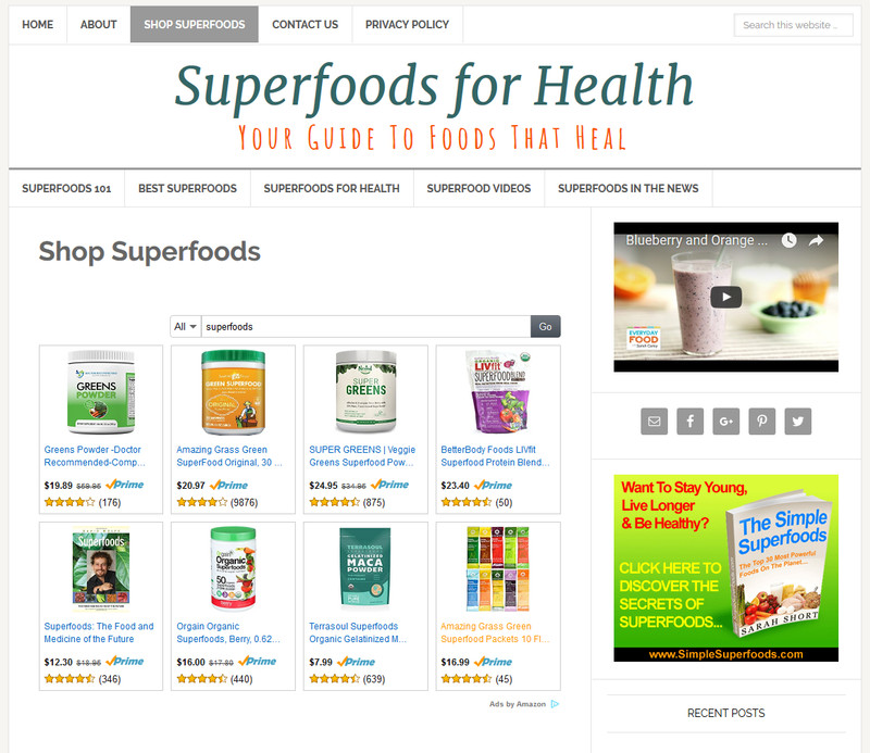 * SUPERFOODS * health blog niche website business for sale AUTOMATIC CONTENT! gallery