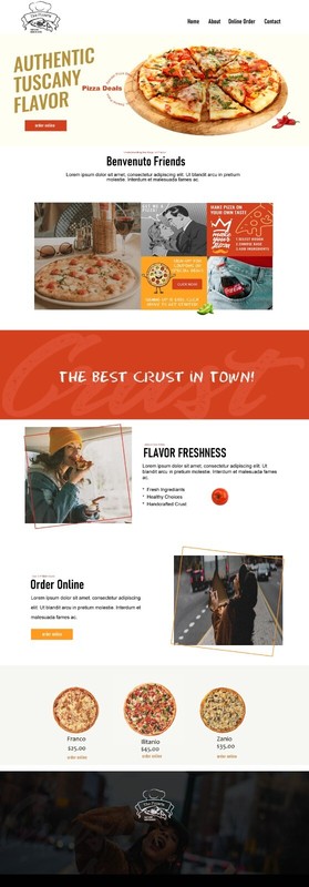 Custom WordPress Website – Pizza site, Burger/Taco site, Restaurant site, Bakery