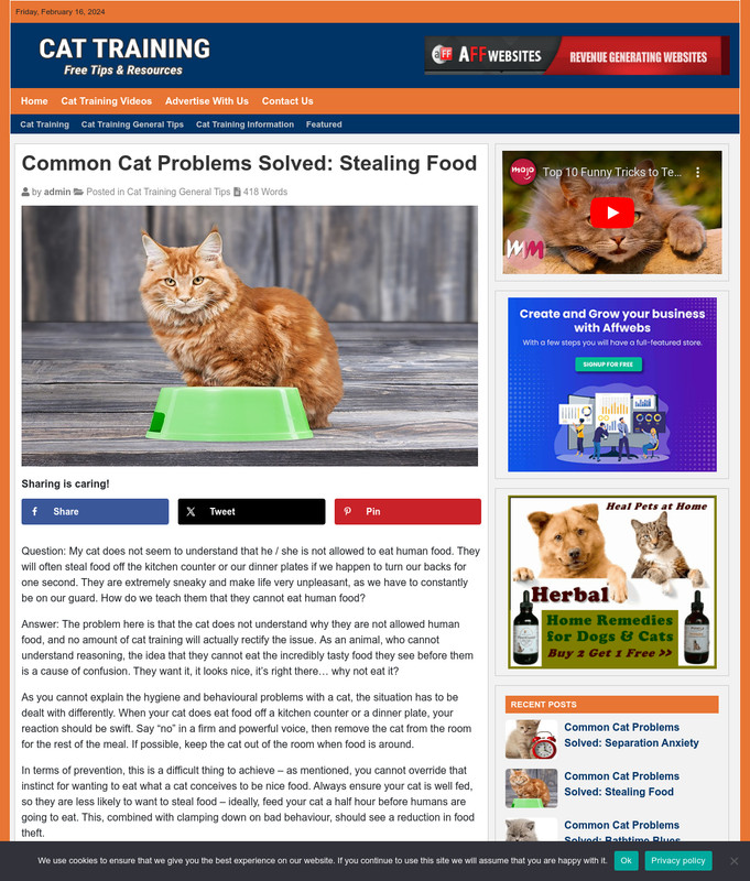 CAT TRAINING Website Business For Sale - Work From Home Internet Business gallery