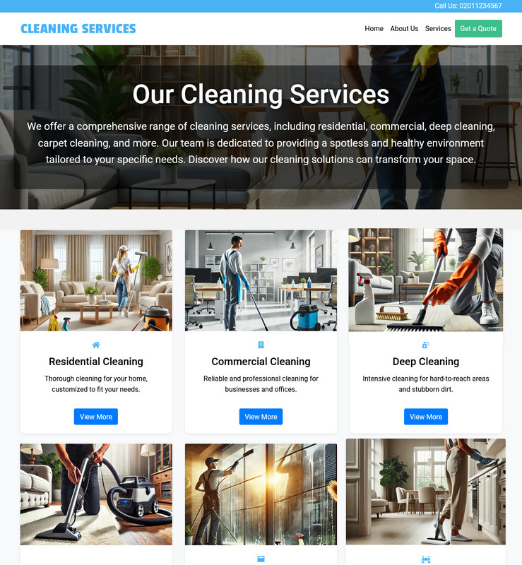 Professional Cleaning Business Website | Ready-to-Use Professional Solution gallery