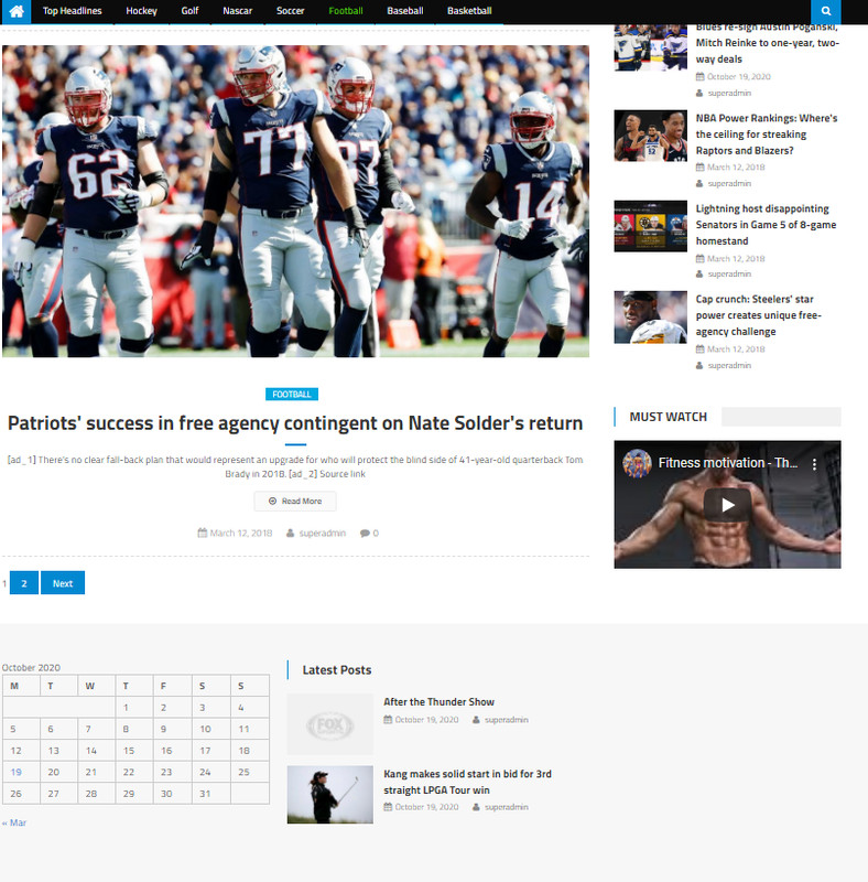Turnkey Automated sports news Affiliate website Free Hosting / Setup gallery