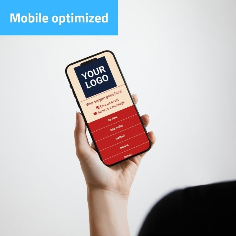 eBay Template - Responsive Simple - Mobile Optimized + Editor | beige red gallery