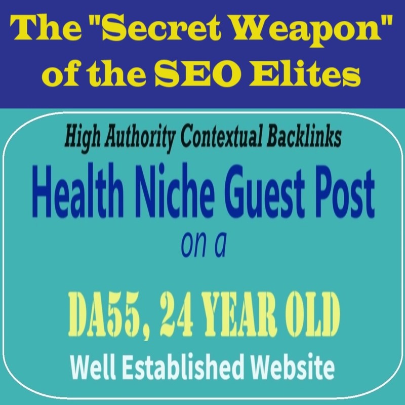 Premium SEO Guest Post on my DA50+ Health Blog with Dofollow backlink