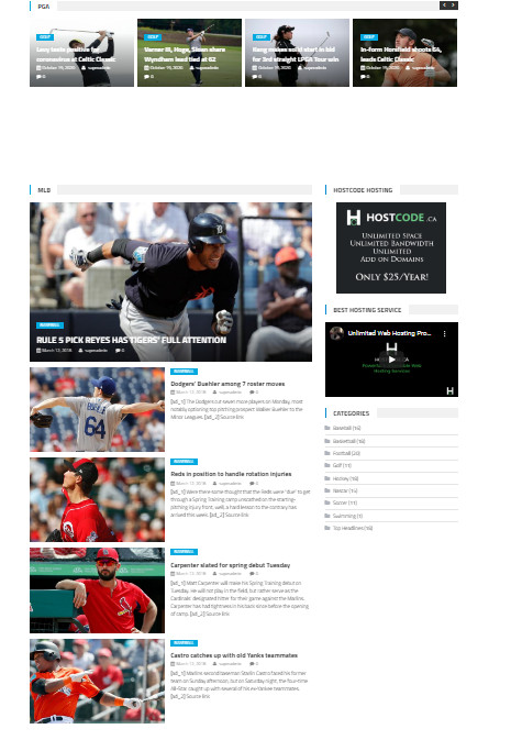 Turnkey Automated sports news Affiliate website Free Hosting / Setup gallery