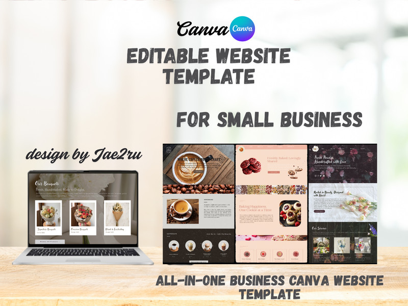 Canva Business Website Template | Editable Website for Small Business