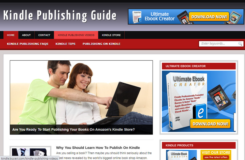 Kindle Publishing Guide Affiliate Website – Free Hosting / Setup