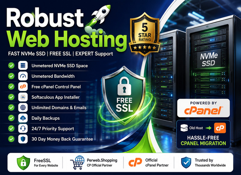 Robust Web Hosting - 💪Unlimited SSD + Free SSL + Websites + Emails | $14.99/Yr