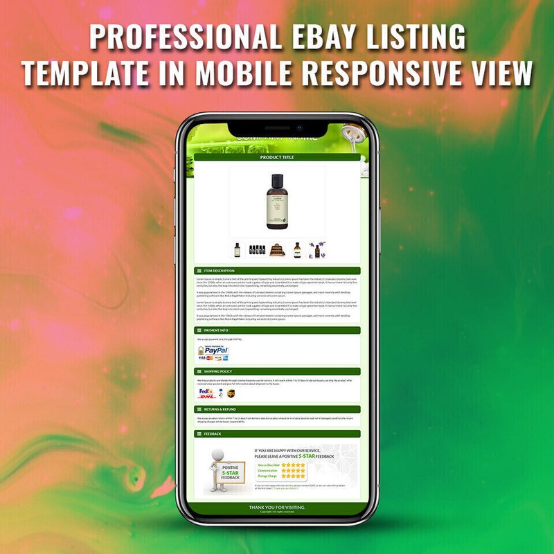 eBay Templates Mobile Responsive eBay Listing Auction Template for Medical gallery
