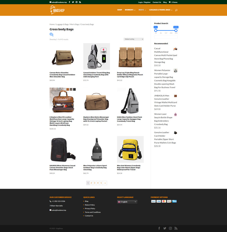 Men Women Bag Dropshipping Store | Turnkey Dropship Business Website gallery