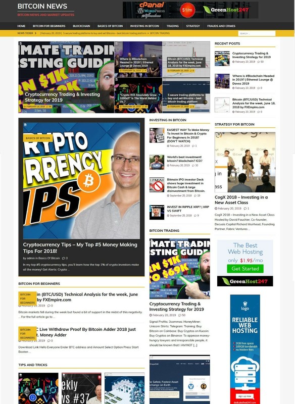Bit coin Crypto Currencies News Website - Runs on AutoPilot + Free Hosting gallery