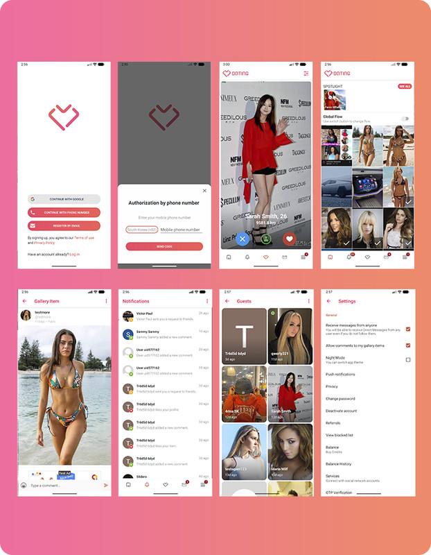 Matchly - Dating App | Android, iOS, Web Platform | Admin Panel PHP MySQL gallery