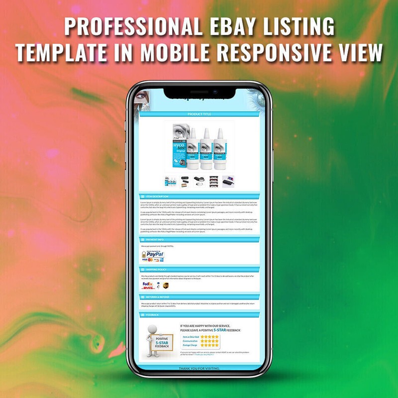eBay Mobile Responsive Templates eBay Listing Auction Template HTTPS Secure gallery
