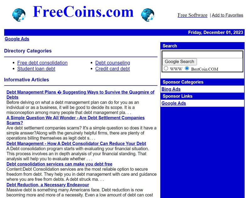 Free-Coins.Com "PREMIUM DOMAIN" INTERNET BUSINESS TO FIND FREE COINS & CURRENCY gallery