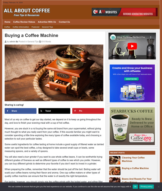 COFFEE Tips Website Business For Sale - Work From Home Business Opportunity gallery