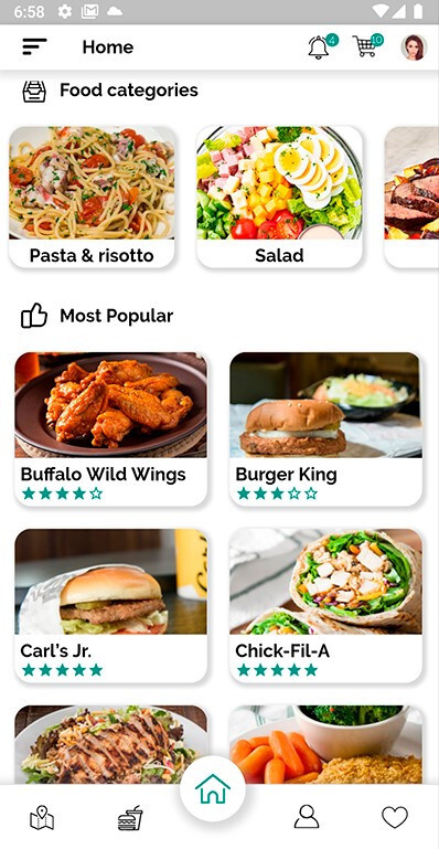 Food Delivery UI Kit in Flutter – 3 Apps – Customer App + Delivery App + Owner A gallery
