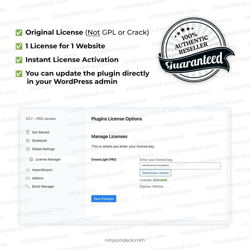 🥷 Greenlight Pro Official License ‒ Lifetime / 1-Year gallery