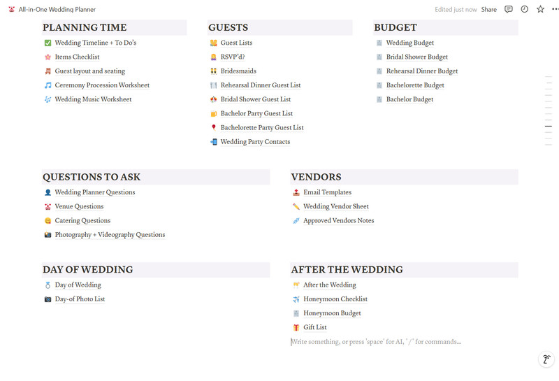Ultimate All-in-One Digital Wedding Planner Template for Notion, Aesthetic gallery
