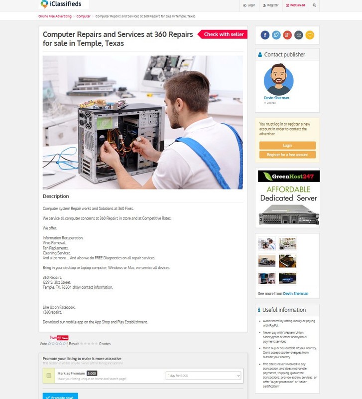 Classified Ads Website (Glider Theme) + Free Hosting with SSL gallery