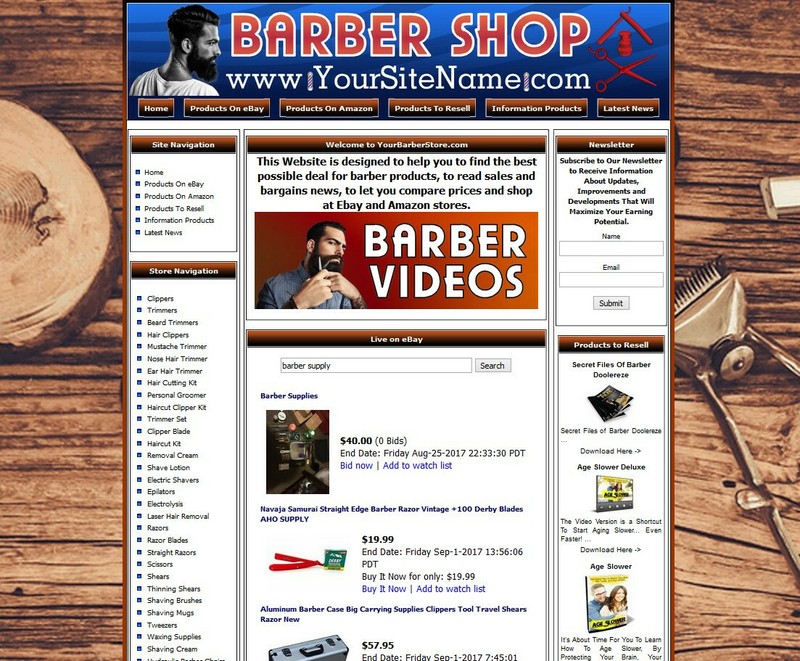 Barber Shop Business Website+Amazon Store+Google+Dropship+Youtube gallery