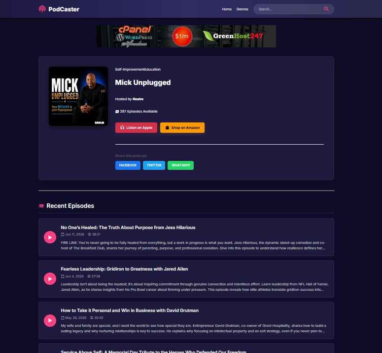 🎧 TURNKEY AUTOMATED PODCAST AFFILIATE WEBSITE FOR SALE 🚀 gallery
