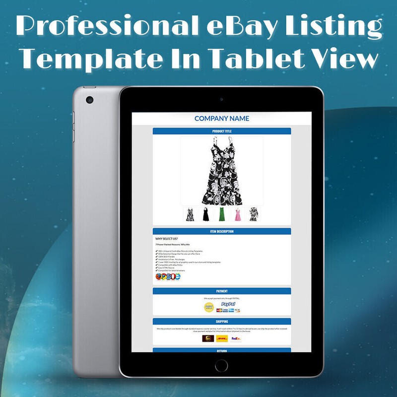 eBay Mobile Responsive Template Auction Listing Professional HTTPS Secure 2019 gallery