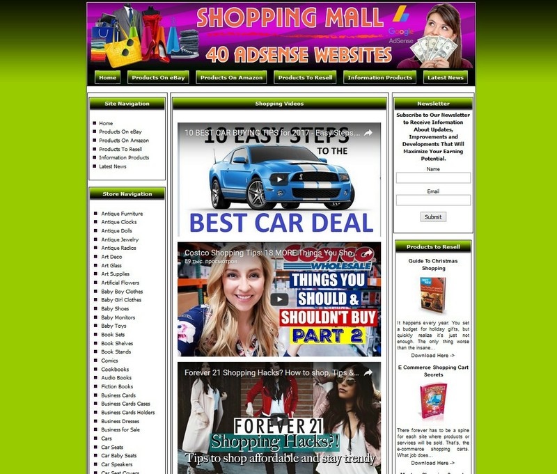 40 GOOGLE ADSENSE AUTOMATED WEBSITES STORE FOR SALE gallery